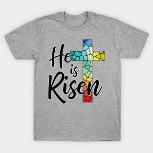 He is Risen, Stained Glass Cross © GraphicLoveShop T-Shirt